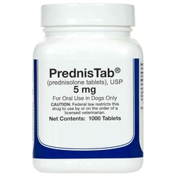 Med Vet International Prednisolone Tablets 5mg, 1000 Tablets, Vet Label