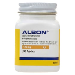 Med Vet International&nbsp;Zoetis Albon, 125mg, 200ct.
