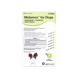 Med Vet International&nbsp;Midamox For Dogs 3 To 9 Pounds, Yellow Label, 6 Dose