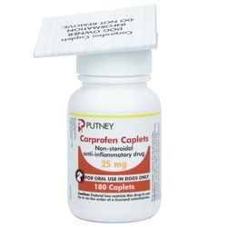 Med Vet International Putney Carprofen Caplets, 25mg, 180ct