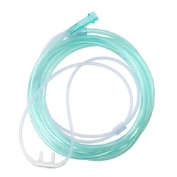 Med Vet International&nbsp;Dynarex Nasal Oxygen High Flow Cannula w/ 14'(4.3 M) Crush Resistant, Adult/Standard Connector, 25/Case