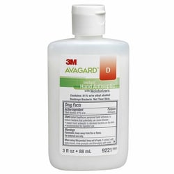 Med Vet International Hand Sanitizer 3M Avagard D 3oz Ethyl Alcohol Gel Bottle, 9221, Each