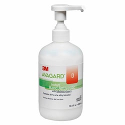 Med Vet International Hand Sanitizer 3M Avagard D 16oz Ethyl Alcohol Gel Pump Bottle, 9222, 12/Case