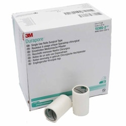 Med Vet International 3M Durapore Medical Tape, White, 2 inch X 1-1/2 Yard, Silk-Like Cloth, Nonsterile, 1538S-2, 250/Case