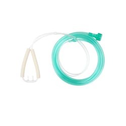 Med Vet International&nbsp;Dynarex Nasal Oxygen Cannula Cushion Tip w/Advantage Ear Foam, 7', Pediatric/Universal Connector, 50/Case