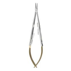 Med Vet International&nbsp;Miltex Castroviejo Needle Holder, Straight, Smooth Jaws w/Lock, 5.5in, German, 18-1828Tc