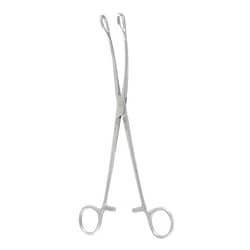 Med Vet International&nbsp;Miltex Foerster Sponge Forceps, 9.75in, Curved, Serrated Jaw, German, 7-610