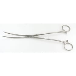 Med Vet International&nbsp;Miltex Bozeman Uterine Dressing Forceps, 10.25in, Double Curved, German, 7-622