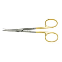 Med Vet International&nbsp;Miltex Iris Scissors, Curved, Tungsten Carbide, Sharp/Sharp, German, 4.5in, Pm-2705