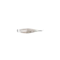 Med Vet International&nbsp;Miltex Vannas Capsulotomy Scissors, Angled On Flat, Sharp Tips, German, 3.25in, 18-1624