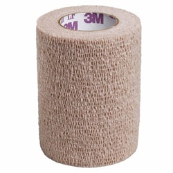 Med Vet International Cohesive Bandage 3M Coban Lf 2 inch X 5 Yard Self-Adherent Closure Tan Sterile Standard Compression, 2082S, 36/Case