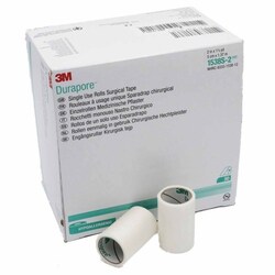Med Vet International 3M Durapore Medical Tape, White, 2 inch X 1-1/2 Yard, Silk-Like Cloth, Nonsterile, 1538S-2, 50/Box