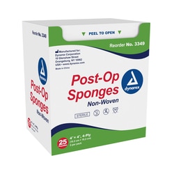 Med Vet International Dynarex Post-Op Sponge - Sterile 2'S, 4