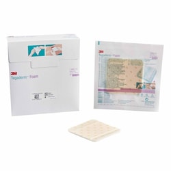 Med Vet International Foam Dressing 3M Tegaderm High Performance 4 X 4 inch Without Border Film Backing NonAdhesive Square Sterile, 90601, 40/Case
