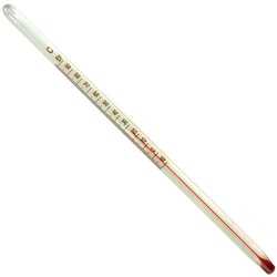Med Vet International C&A Scientific Red-Filled Thermometer, Partial Immersion, 6in