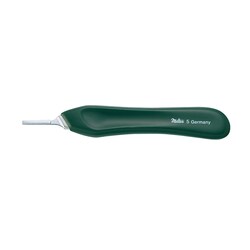 Med Vet International&nbsp;Miltex Knife Handle, 5in, Style #5, Green Plastic With Ss Tip, 4-18