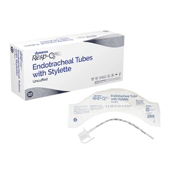Med Vet International&nbsp;Dynarex Endotracheal Tubes w/ Stylette - Uncuffed, 2.5 mm, 10/Box