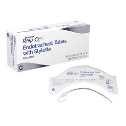 Med Vet International&nbsp;Dynarex Endotracheal Tubes w/ Stylette - Uncuffed, 4.5 mm, 10/Box