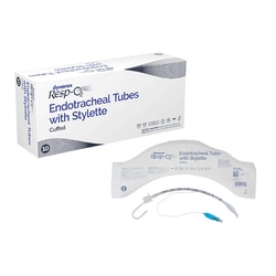 Med Vet International&nbsp;Dynarex Endotracheal Tubes w/ Stylette - Cuffed, 4.5 mm, 10/Box