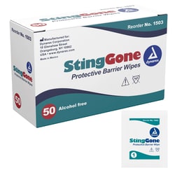 Med Vet International&nbsp;Dynarex Stinggone ProtectIVe Barrier Wipes, 1000/Case