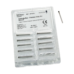 Med Vet International&nbsp;Miltex Friction Grip Tungsten Carbide Bur, Round Tip, Surgical, 10 Pack, Dfg8Su