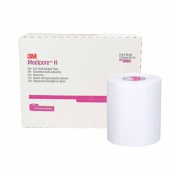 Med Vet International&nbsp;Perforated Medical Tape 3M Medipore H White 3 inch X 10 Yard Soft Cloth Nonsterile, 2863, 12/Case