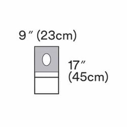 Med Vet International Surgical Drape 3M Steri-Drape Aperture Drape 9-1/4 W X 18 L inch Sterile, 1072, 40/Case