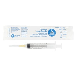 Med Vet International Dynarex Syringe With Needle - Luer Lock, 20g, 1