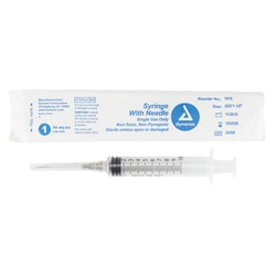 Med Vet International&nbsp;Dynarex Syringe With Needle - Luer Lock, 22g, 1.5