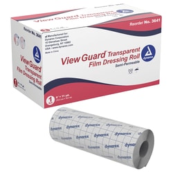Med Vet International Dynarex View Guard Transparent Film Dressing Roll, 6
