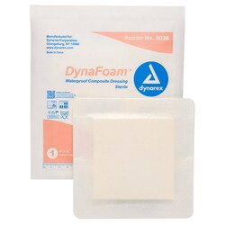 Med Vet International&nbsp;Dynarex Sterile Dynafoam Waterproof Bordered Foam Dressing, 6