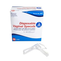 Med Vet International Dynarex Vaginal Specula Disposable w/ Light Option, Large, 80/Case