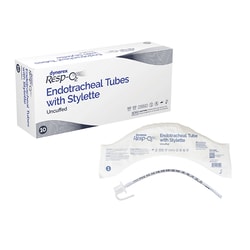 Med Vet International&nbsp;Dynarex Endotracheal Tubes w/ Stylette - Uncuffed, 4.0 mm, 10/Box