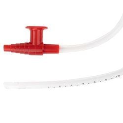 Med Vet International Dynarex Single Suction Catheter, Graduated w/Control Valve, 18 Fr, Adult, 50/Case