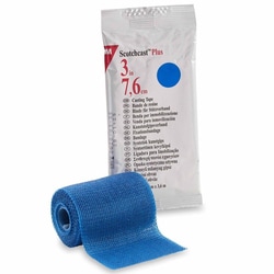 Med Vet International&nbsp;Cast Tape 3M Scotchcast Plus 3 inch X 12 Foot Fiberglass / Resin Blue, 82003B, 1 Roll