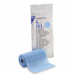 Med Vet International&nbsp;Cast Tape 3M Scotchcast Plus 4 inch X 12 Foot Fiberglass / Resin Light Blue, 82004L, Each
