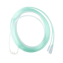 Med Vet International Dynarex Etco2 Nasal Sampling Cannula, 7' (2.1 M) Tubing w/Female Luer, infant/Standard 02 Tubing Connector, 25/Case