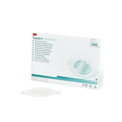 Med Vet International Absorbent Transparent Film Dressing 3M Tegaderm Absorbent 3 X 3-3/4 inch Oval Sterile, 90800, 40/Case