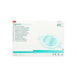 Med Vet International Absorbent Transparent Film Dressing 3M Tegaderm Absorbent 4-3/8 X 5 inch Oval Sterile, 90801, 10/Box