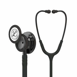 Med Vet International Clinician Stethoscope 3M Littmann Classic Iii Black 1-Tube 27 inch Tube Convertible Chestpiece, 5811, Each