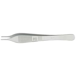 Med Vet International&nbsp;Miltex Adson Tissue Forceps, 4.75in, Delicate, 2 X 3 Teeth, German, 6-122