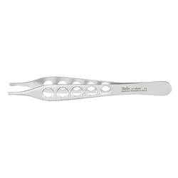 Med Vet International&nbsp;Miltex Brown-Adson Tissue Forceps, 4-7/8in, 7 X 7 Side Grasping Teeth, Lightweight Fenestrated Handles, German, 6-124Xl