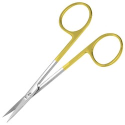 Med Vet International&nbsp;Miltex Iris Scissors, Tungsten Carbide, Curved, Sharp, German, 4.5in, Pm-6816Tc