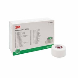 Med Vet International&nbsp;Medical Tape 3M Transpore White White 1 inch X 10 Yard Plastic Nonsterile, 1534-1, 120/Case