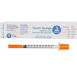 Med Vet International Dynarex insulin Syringe, Individually Wrapped, 31g,