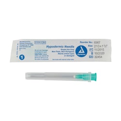 Med Vet International Dynarex Hypodermic Needle, Non-Safety, 21g, 1 1/2 