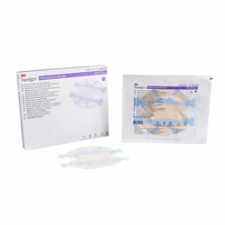 Med Vet International Foam Dressing 3M Tegaderm 6-1/2 X 6-1/2 inch With Border Film Backing Silicone Adhesive Heel / Contour Sterile, 90646, 5/Box