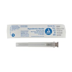 Med Vet International Dynarex Hypodermic Needle, Non-Safety, 22g, 1 1/2"