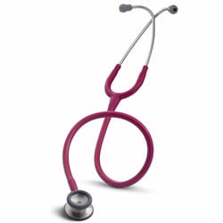 Med Vet International Clinician Stethoscope 3M Littmann Classic Ii Raspberry 1-Tube 28 inch Tube Double Sided Chestpiece, 2122, Each