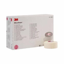 Med Vet International Medical Tape 3M Microfoam White 1 inch X 5-1/2 Yard Elastic / Foam Nonsterile, 1528-1, 1 Roll